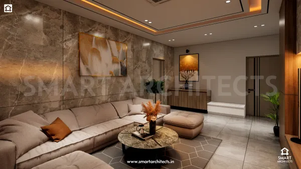 Living Room design by Smart Architects